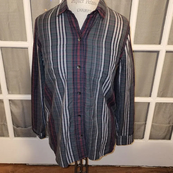 Madewell‎ Womens Classic Ex Boyfriend Rockvale Plaid Shirt Small - Picture 1 of 5